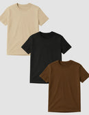 Kit 3 Camisetas Básicas Masculinas Estilo Casual Confortável