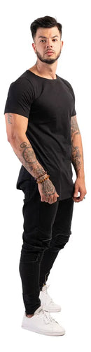 3 Blusa Basica Masculina Oversize Swag Gola Aberta Canoa