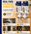 Kit 2 Sensor De Presença Lâmpada Soquete E27 Iluminação Fotocélula Movimento