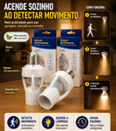 Kit 2 Sensor De Presença Lâmpada Soquete E27 Iluminação Fotocélula Movimento