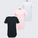 3 Blusa Basica Masculina Oversize Swag Gola Aberta Canoa