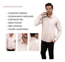 Blusa Social Masculina Manga Longa Microfibra Não Amassa