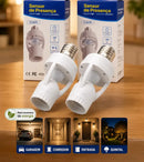Kit 2 Sensor De Presença Lâmpada Soquete E27 Iluminação Fotocélula Movimento